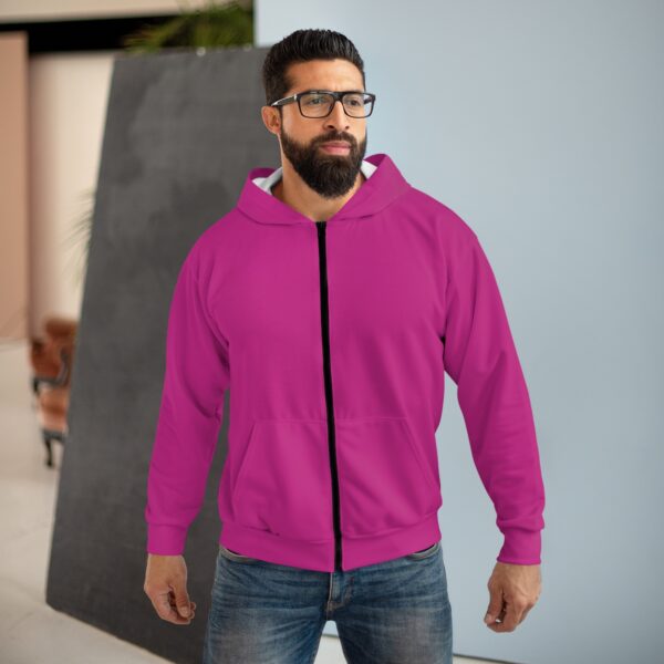 Lesbian Forager Pink Zip Hoodie - Image 3
