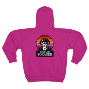 Lesbian Forager Pink Zip Hoodie